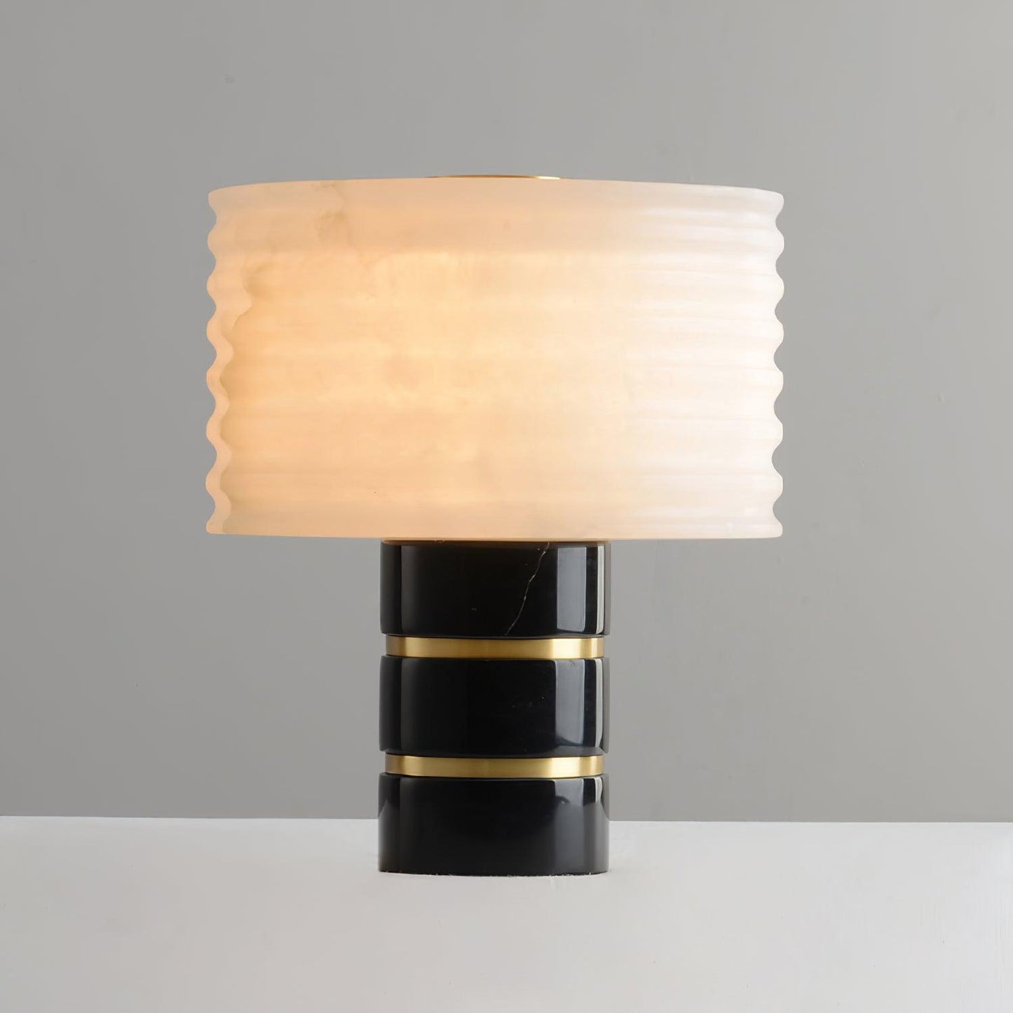 Outela Table Lamp Model A ∅ 10.2″ x H 12.6″ / Dia 26cm x H 32cm / Black + White / US plug Table lamp