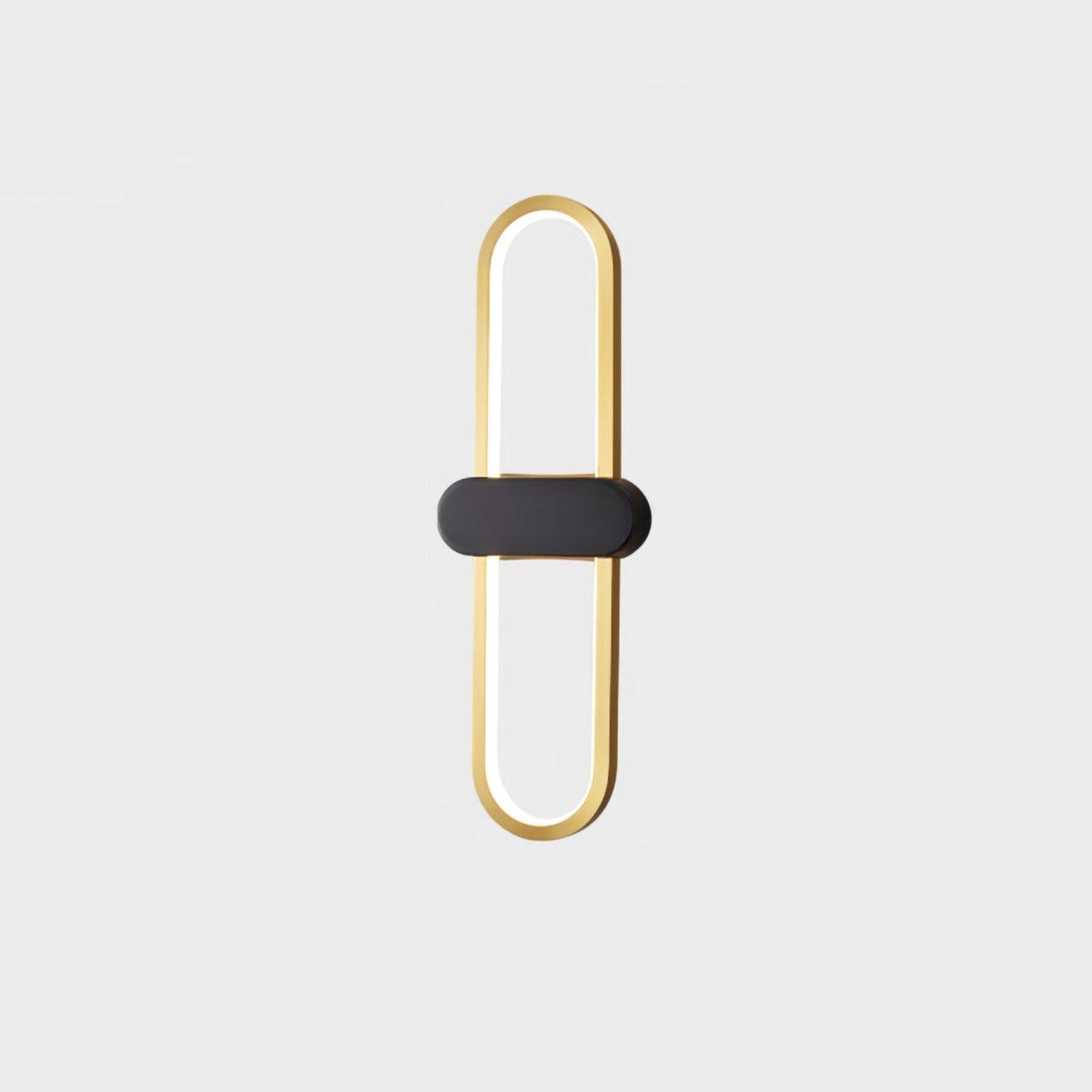 Oval LED Wall Lamp ∅ 5.1″ x H 15.7″ / Dia 13cm x H 40cm / Gold & Black / Warm Light Wall lamp