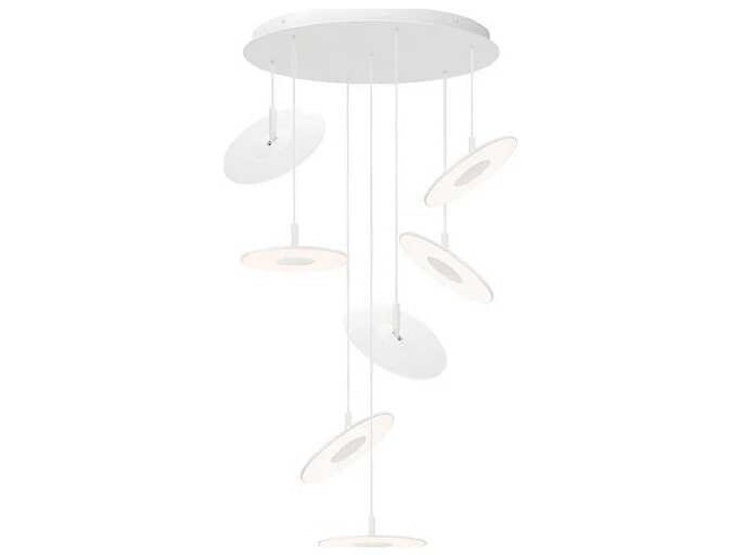 Pablo Circa 7-Light LED Chandelier with 360-Degree Rotation