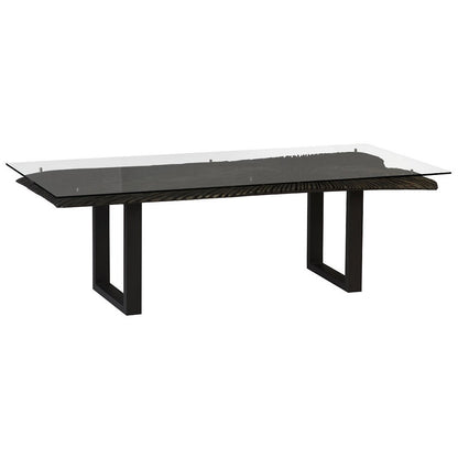 Chainsaw Dining Table with Glass