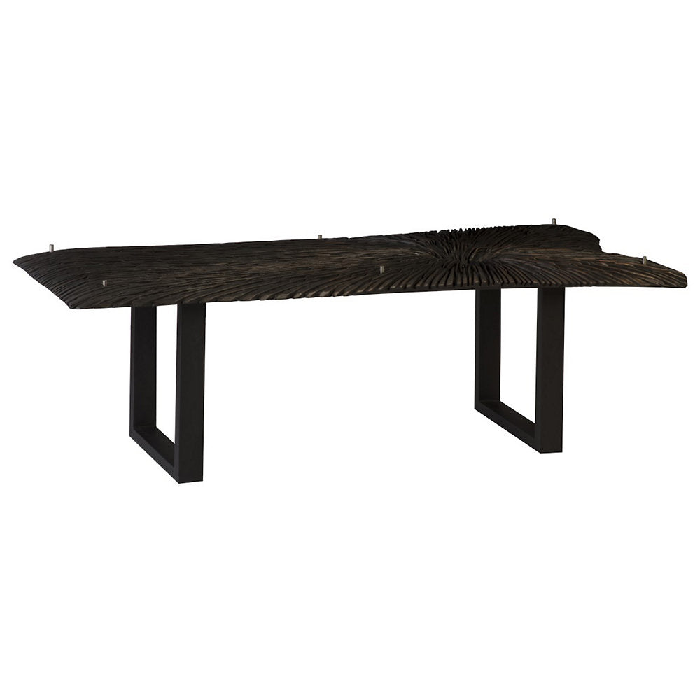 Chainsaw Dining Table with Glass