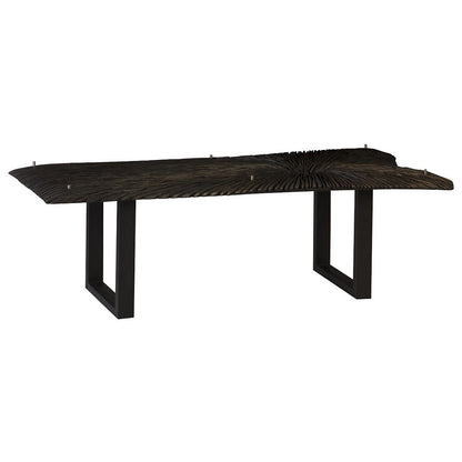 Chainsaw Dining Table with Glass