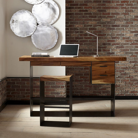 Iron Frame Standing Desk with Drawers