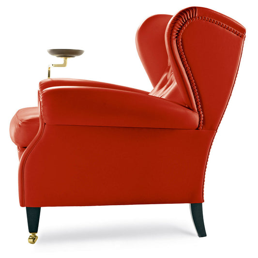 1919 Upholstered Armchair with Cup Holder