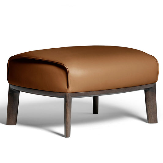 Archibald Ottoman with Wood Base