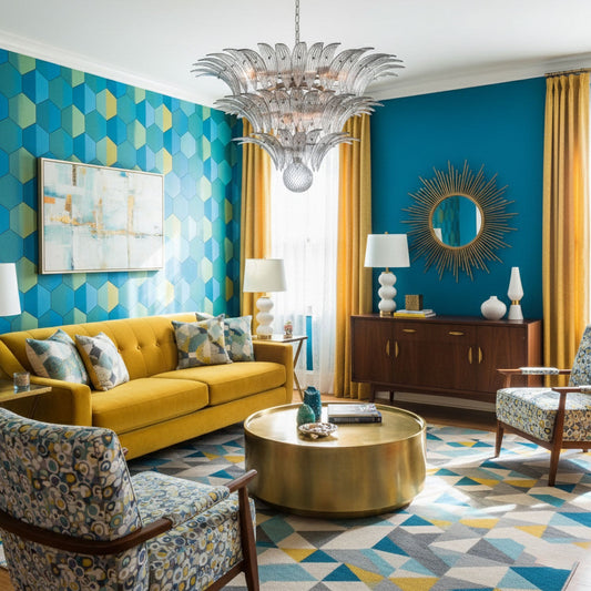 Palm Grove Glass Chandelier