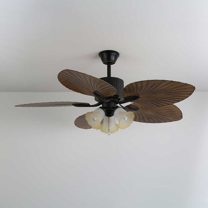 Palm Whisper Tropical Ceiling Fan Light