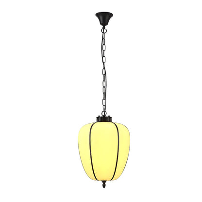Peaches Outdoor Pendant Light ∅ 10.6″ x H 16.5″ / Dia 27cm x H 42cm / Black & White / Warm Light Pendant light
