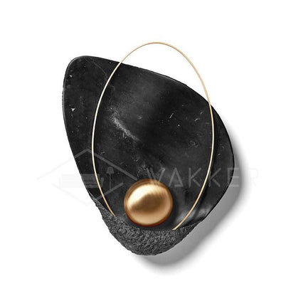 Pearl Wall Lamp ∅ 10.6″ x H 15.7″ / Dia 27cm x H 40cm / Black / Warm Light Wall lamp