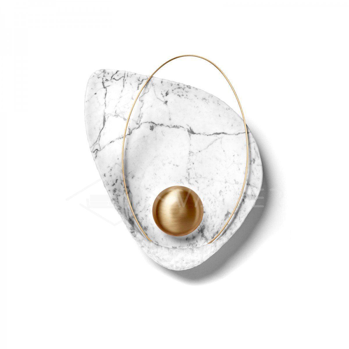 Pearl Wall Lamp ∅ 10.6″ x H 15.7″ / Dia 27cm x H 40cm / White / Warm Light Wall lamp