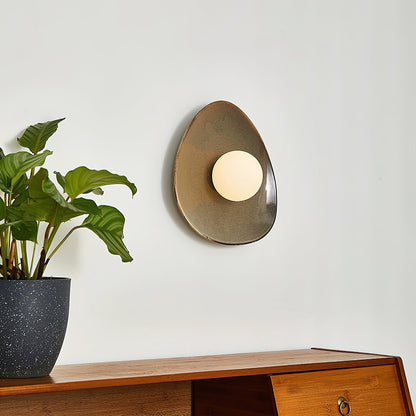 Pebble Disc Wall Light ∅ 11.8″ x H 10.2″ / Taupe 1001 Wall lamp
