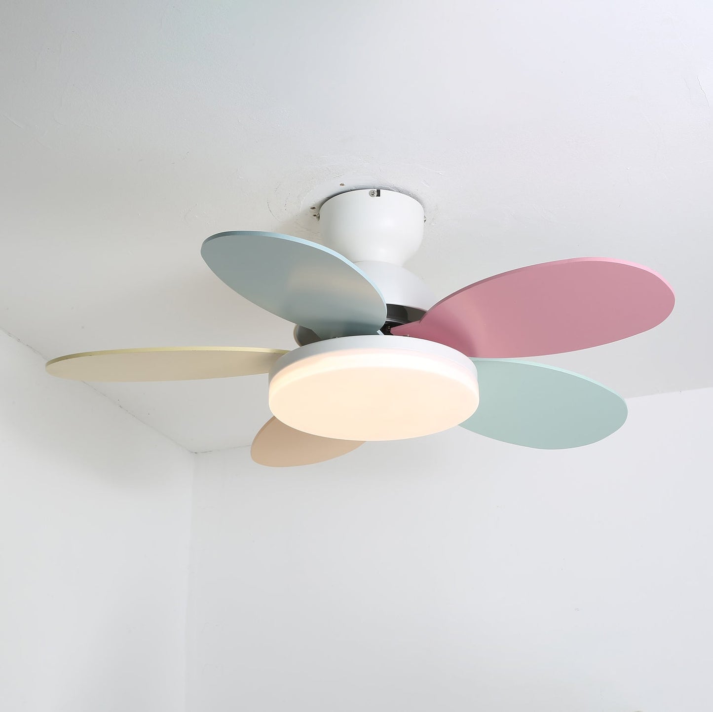 Petalo Ceiling Fan Light White & Colourful ∅ 35.4″ x H 11.0″ / Three-color Changing Light