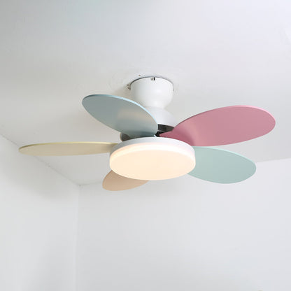 Petalo Ceiling Fan Light White & Colourful ∅ 35.4″ x H 11.0″ / Three-color Changing Light