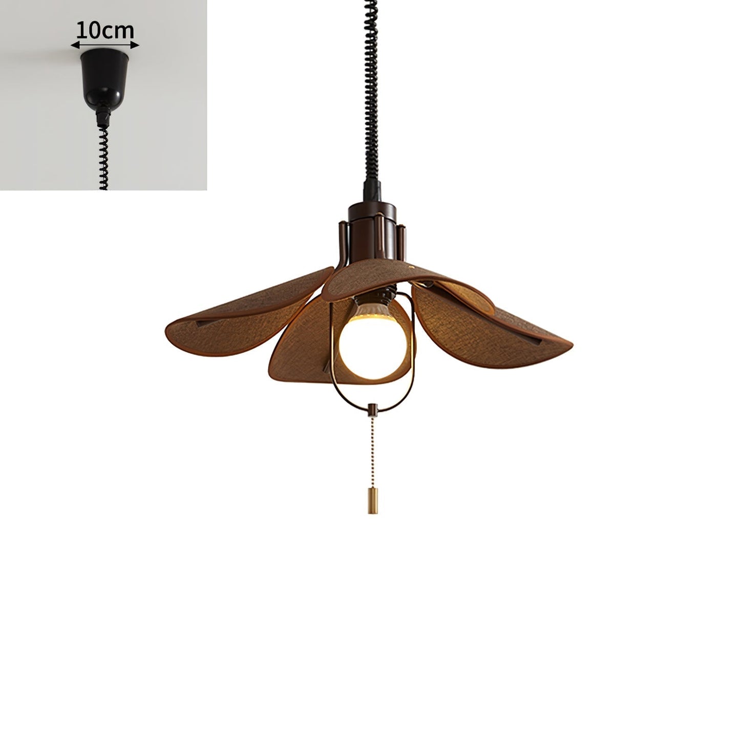 Petal Bloom Pendant Light Model B ∅ 20.5″ x H 8.7″ / Walnut Color & Dark Brown Pendant light