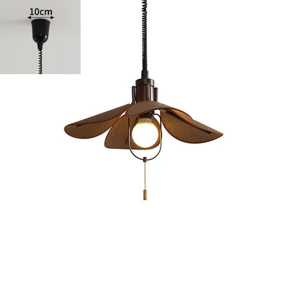 Petal Bloom Pendant Light Model B ∅ 20.5″ x H 8.7″ / Walnut Color & Dark Brown Pendant light