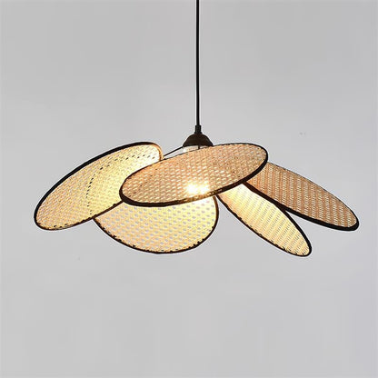 Petals Rattan Pendant Lamp ∅ 25.6″ x H 7.8″ / Nature rattan Pendant light