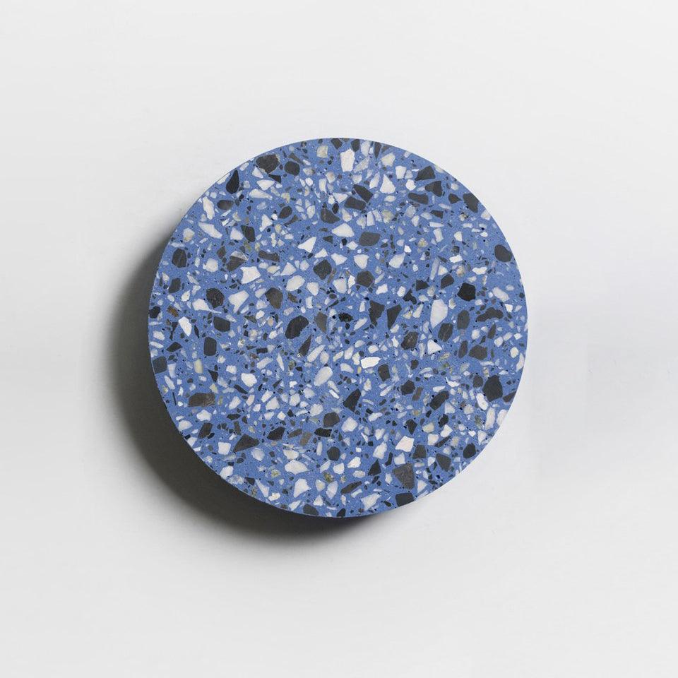 Pin Wall Lamp ∅ 7.1″ x H 1.6″ / Dia 18cm x H 4cm / Blue Terrazzo / Warm Light Wall lamp