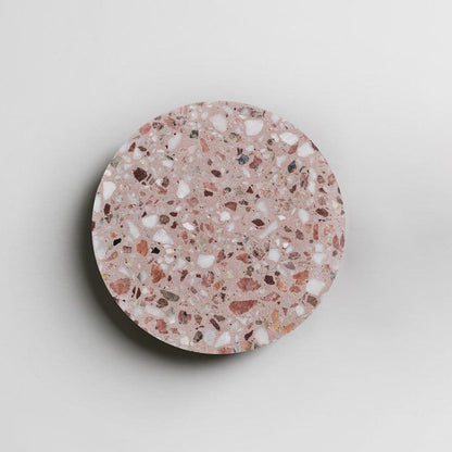 Pin Wall Lamp ∅ 7.1″ x H 1.6″ / Dia 18cm x H 4cm / Red Terrazzo / Warm Light Wall lamp