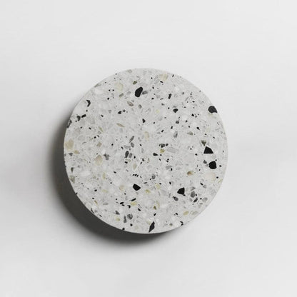 Pin Wall Lamp ∅ 7.1″ x H 1.6″ / Dia 18cm x H 4cm / White Terrazzo / Warm Light Wall lamp