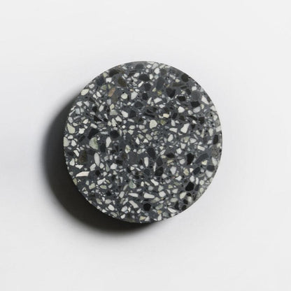 Pin Wall Lamp ∅ 7.1″ x H 1.6″ / Dia 18cm x H 4cm / Black Terrazzo / Warm Light Wall lamp