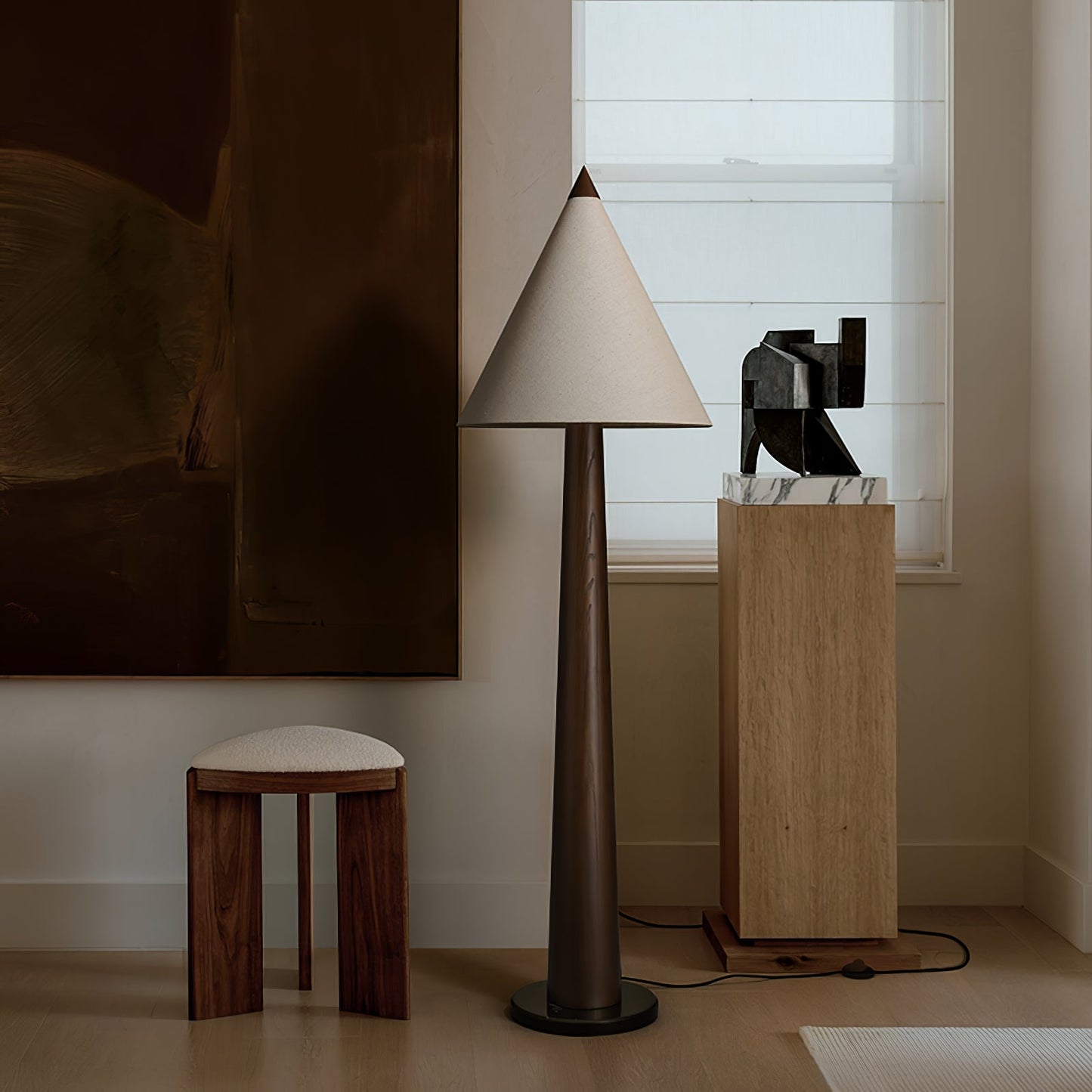 Pinecone Wooden Floor Lamp