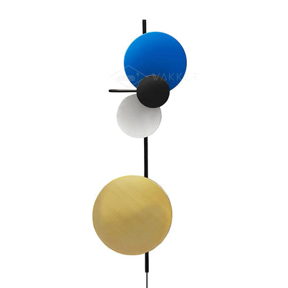 Planet Plug-in Wall Lamp ∅ 7.1″ X H 21.7″ / Dia 18cm X H 55cm / Electric Blue / US Plug Wall lamp