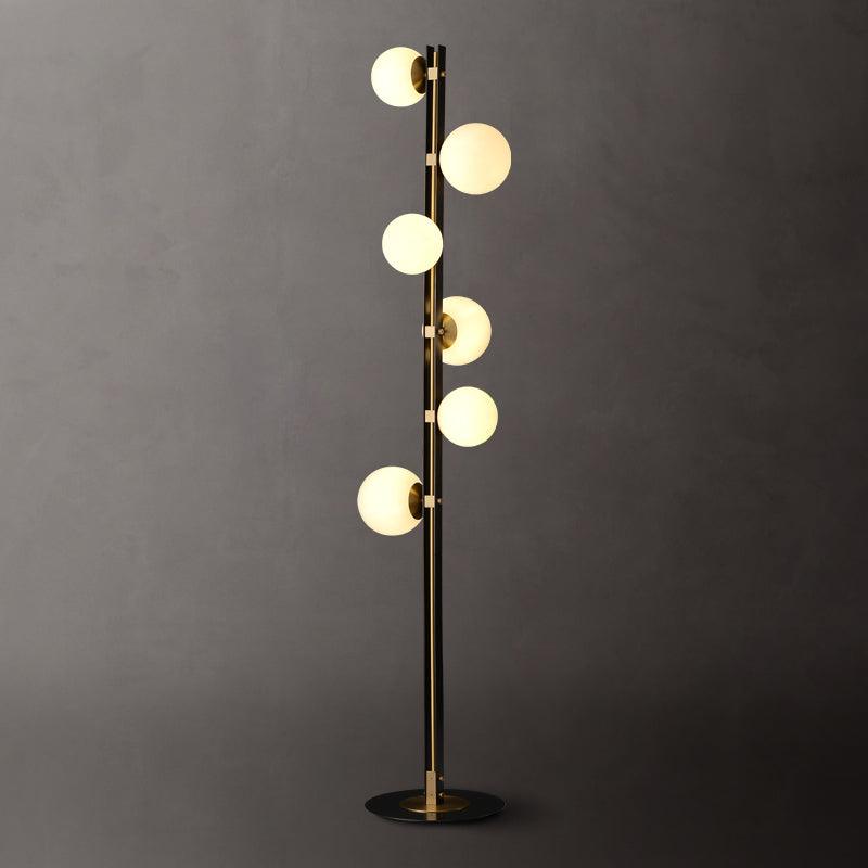 Planeta Floor Lamp ∅ 11.8″ x H 64.9″ / Dia 30cm x H 165cm / Brass + Black / US plug Floor lamp