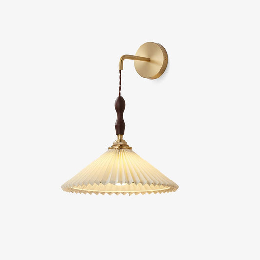 Pleated Wooden Wall Lamp Wall lamp