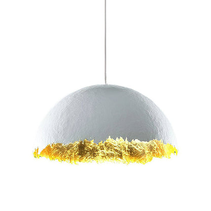 Postkrisi Pendant Light ∅ 19.7″ x H 10.6’’ / White & Gold Pendant light