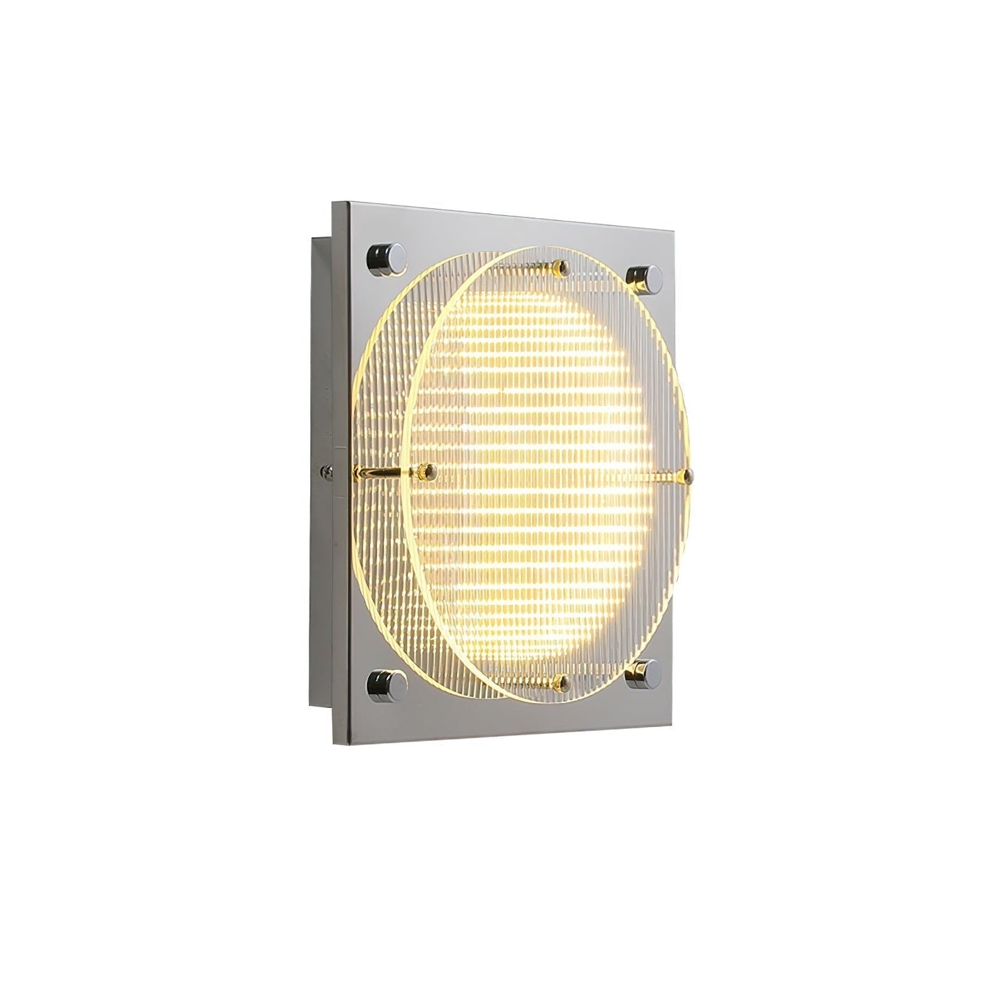 Prism Shield Wall Sconce ∅ 9.4″ x H 9.4″ / Chrome / Warm Light Wall lamp