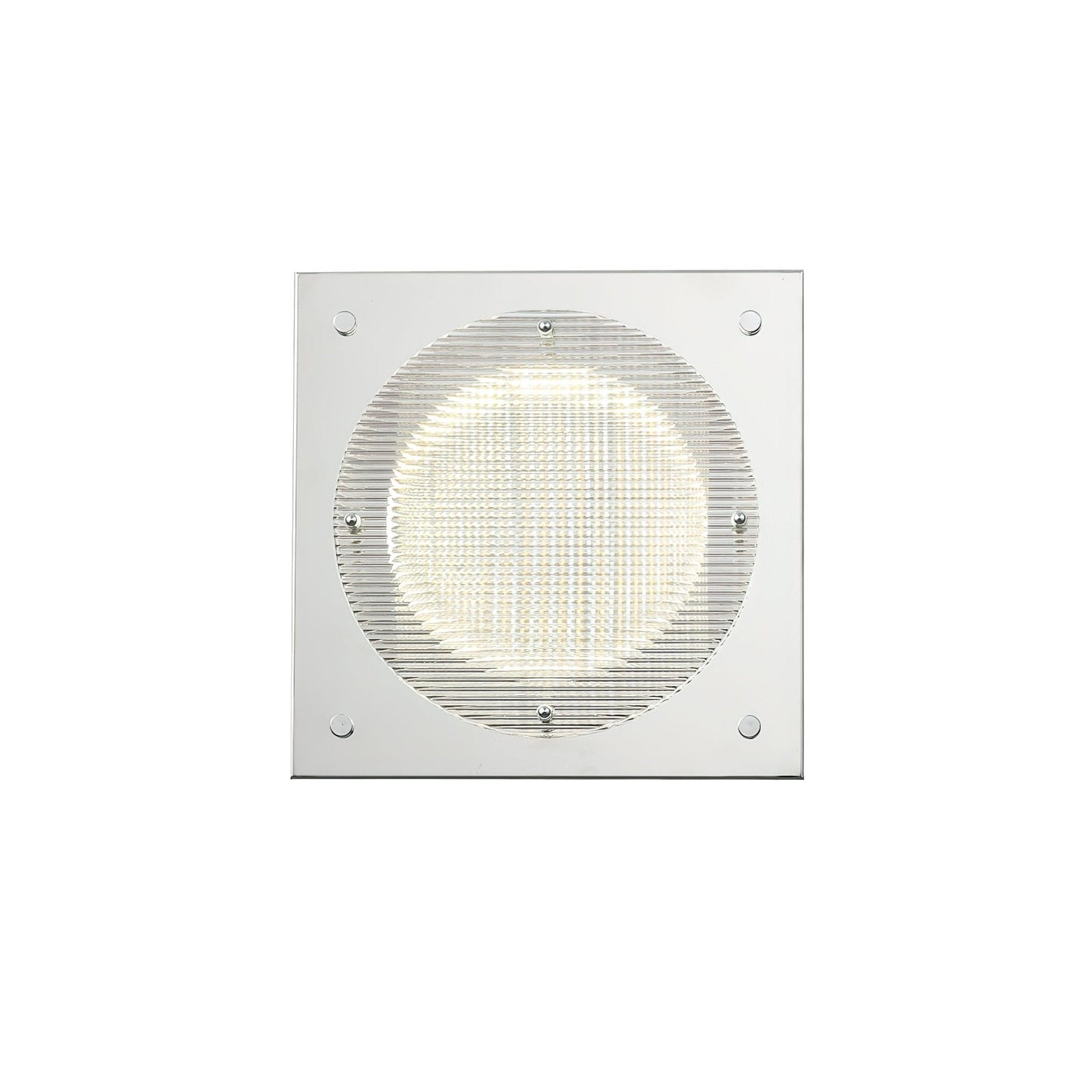 Prism Shield Wall Sconce ∅ 9.4″ x H 9.4″ / Chrome / Warm Light Wall lamp