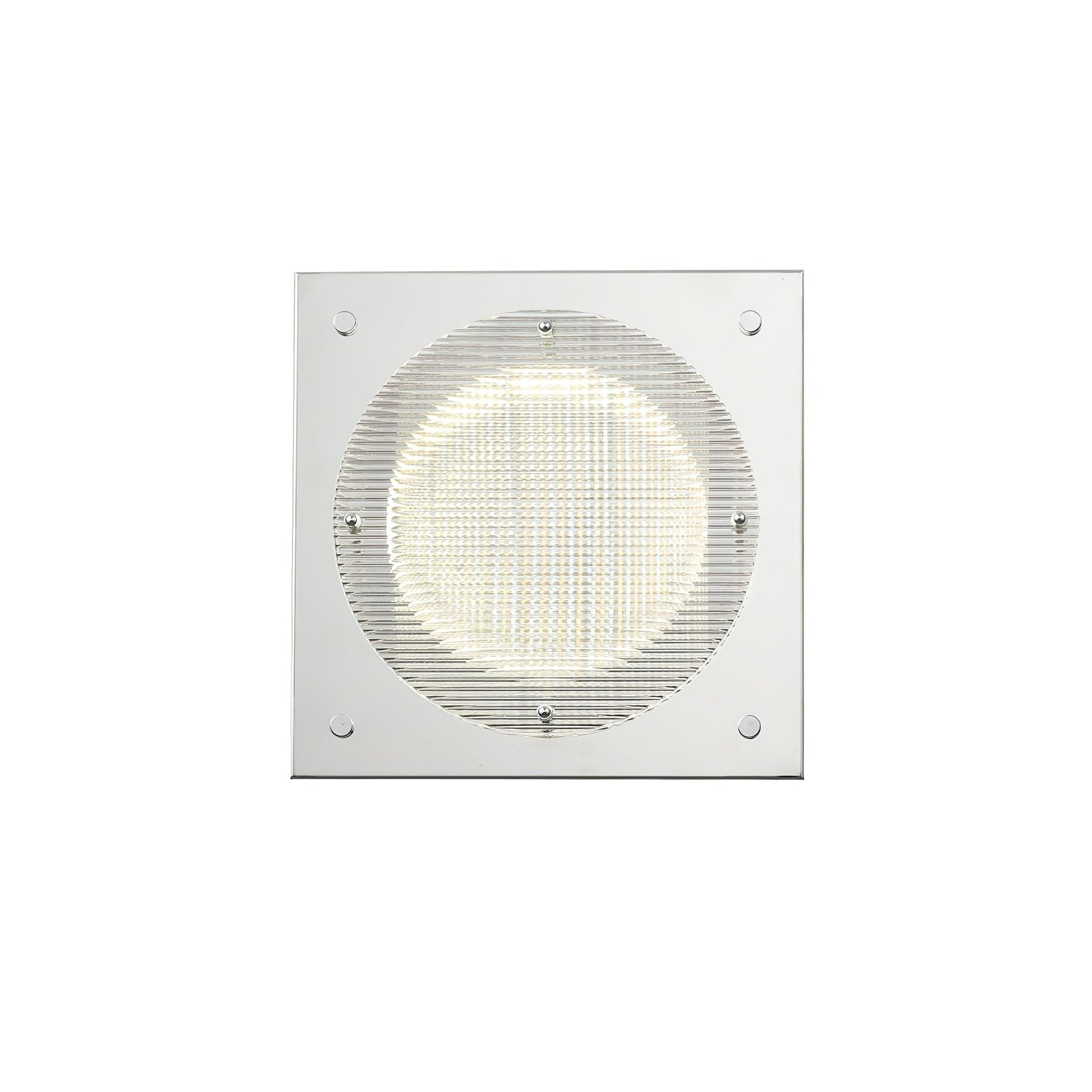 Prism Shield Wall Sconce ∅ 9.4″ x H 9.4″ / Chrome / Warm Light Wall lamp