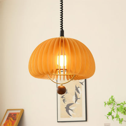 Pumpkin Adjustable Pendant Light ∅ 17.7″ x H 17.7″ / Orange Pendant light