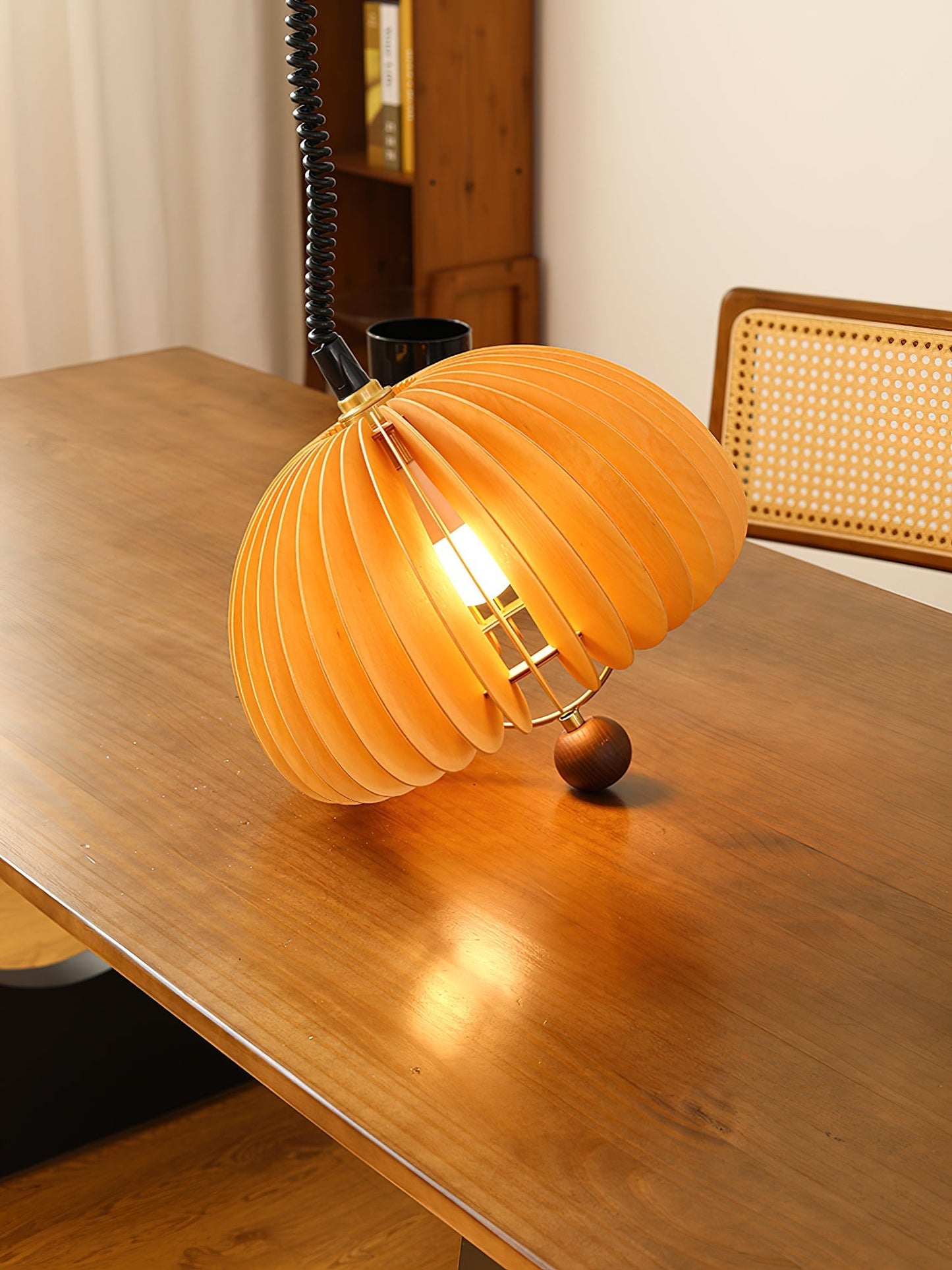 Pumpkin Adjustable Pendant Light ∅ 17.7″ x H 17.7″ / Orange Pendant light
