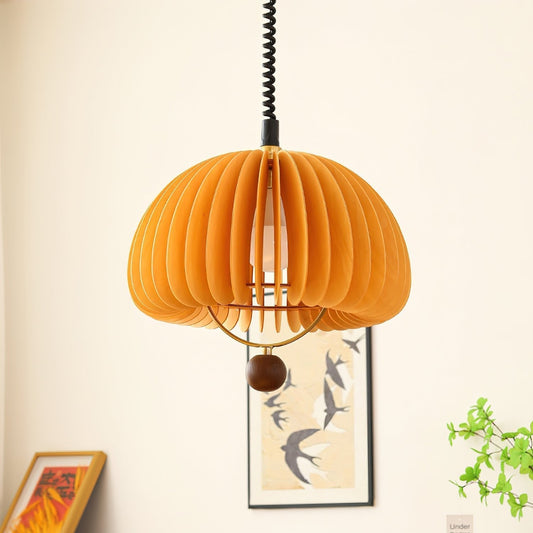 Pumpkin Adjustable Pendant Light ∅ 17.7″ x H 17.7″ / Orange Pendant light