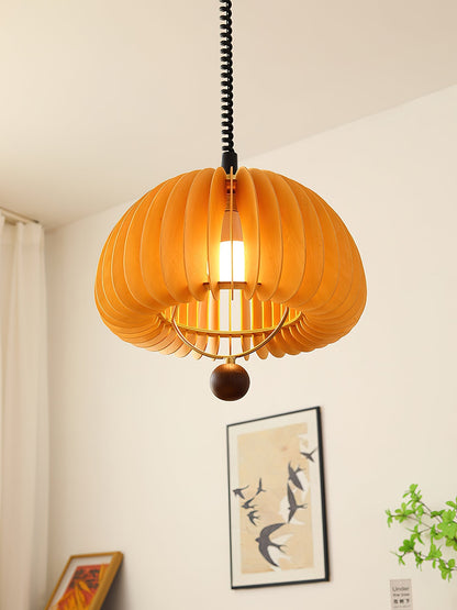 Pumpkin Adjustable Pendant Light ∅ 17.7″ x H 17.7″ / Orange Pendant light