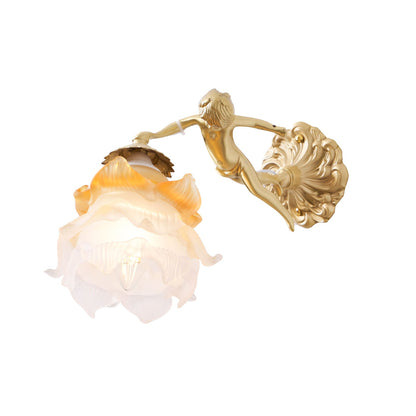 Flying Angel Wall Light Model B ∅ 11.8″ x H 6.7″ (Left hand holding lamp) / Copper