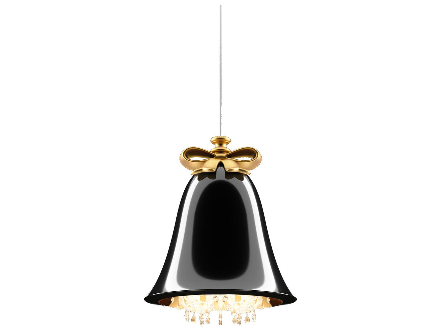 Qeeboo Mabelle 12-Light Bell Chandelier in Black by Marcel Wanders Studio