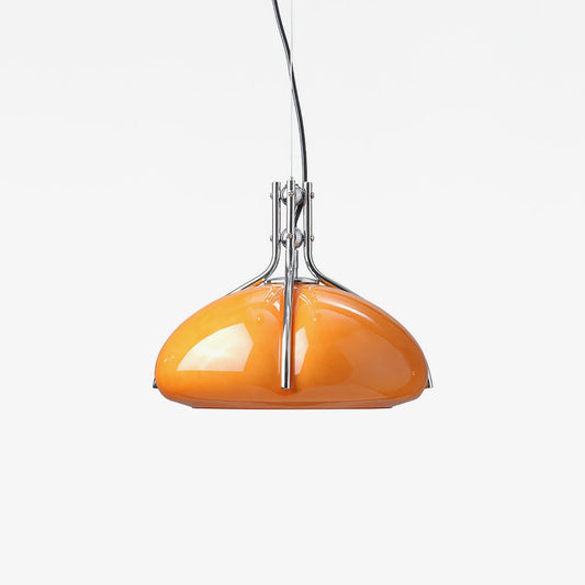 Quadrifoglio Pendant Light ∅ 11.8″ x H 11.8″ / 30cm x H 30cm / Chrome & Orange Pendant light