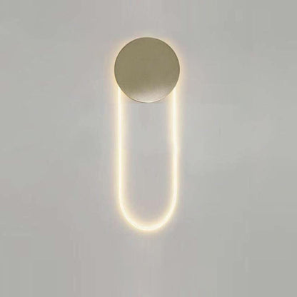 RA Wall Lamp ∅ 9.8″ x H 22″ / Dia 25cm x H 56cm / Gold & White / Warm Light Wall lamp