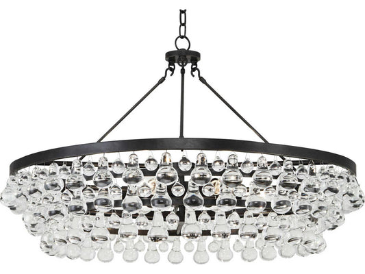 Robert Abbey 6-Light Bling Chandelier in Deep Patina Bronze
