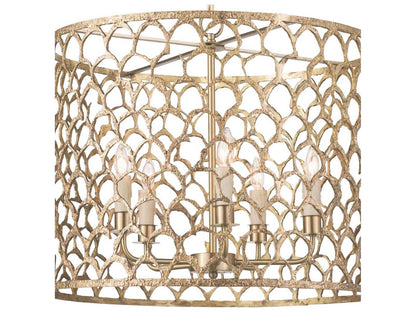 Regina Andrew 5-Light Cabana Drum Chandelier in Natural Brass