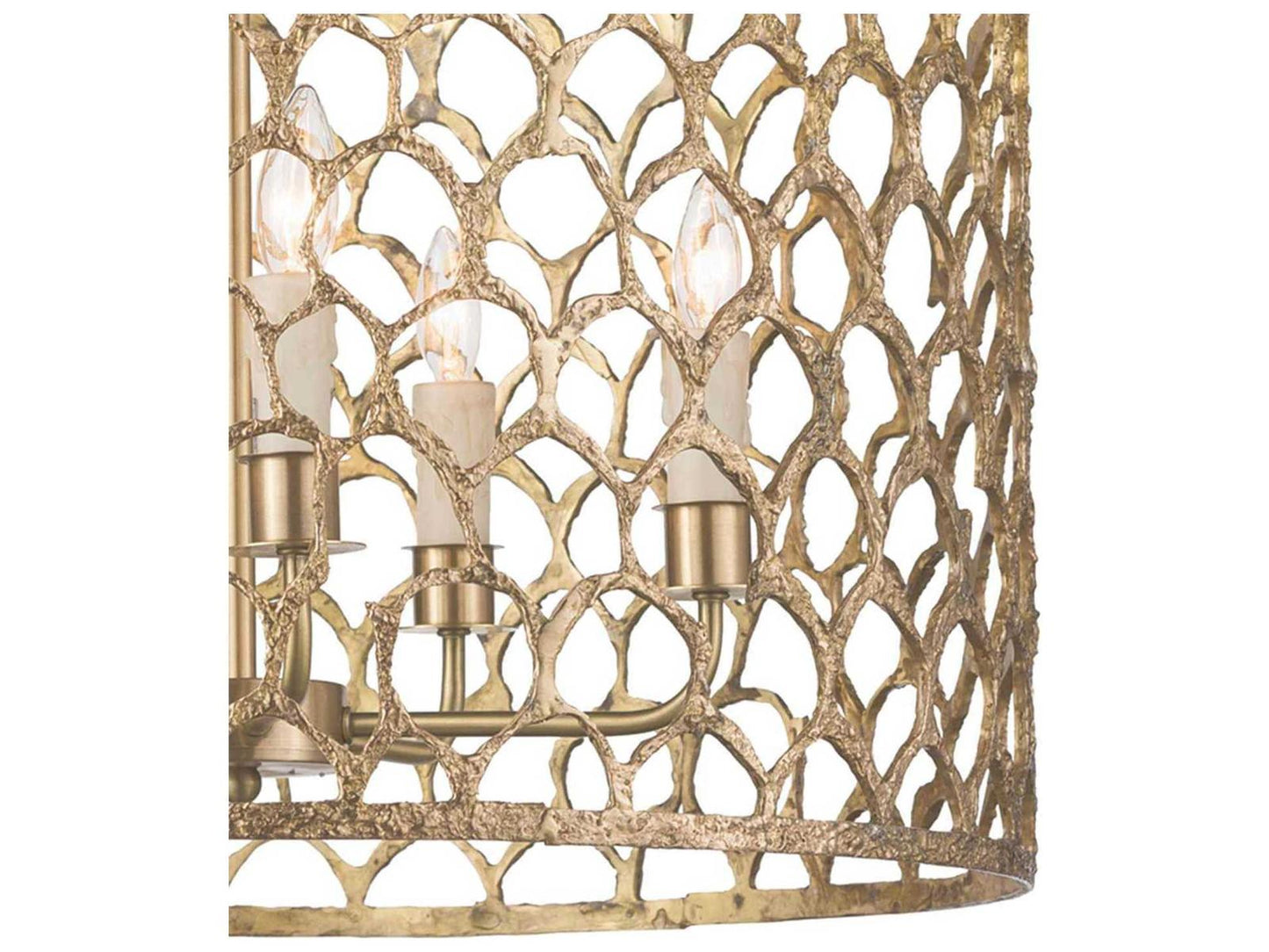 Regina Andrew 5-Light Cabana Drum Chandelier in Natural Brass