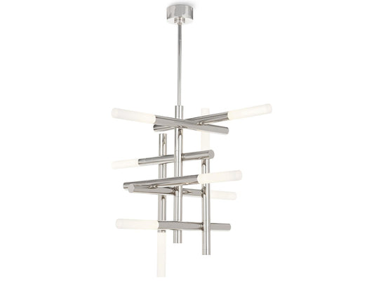 Regina Andrew 8-Light Cass Geometric Chandelier in Polished Nickel