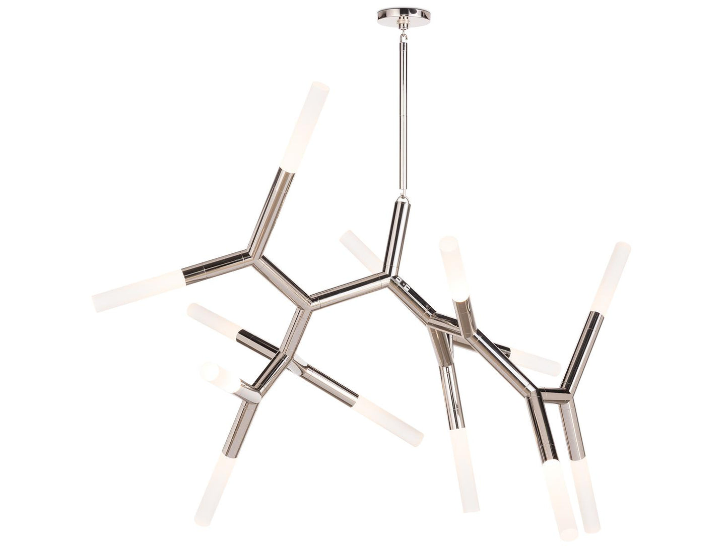 Regina Andrew 13-Light Traveler Chandelier in Polished Nickel with Frosted Acrylic