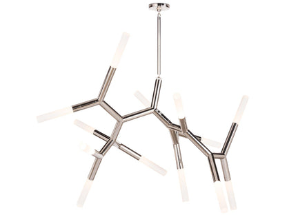 Regina Andrew 13-Light Traveler Chandelier in Polished Nickel with Frosted Acrylic