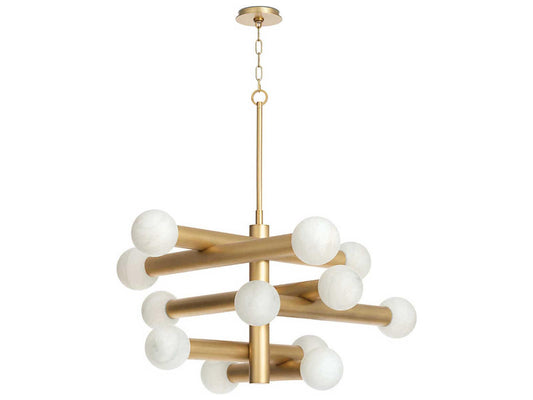 Regina Andrew 12-Light Dion Chandelier Natural Brass Globe Tiered