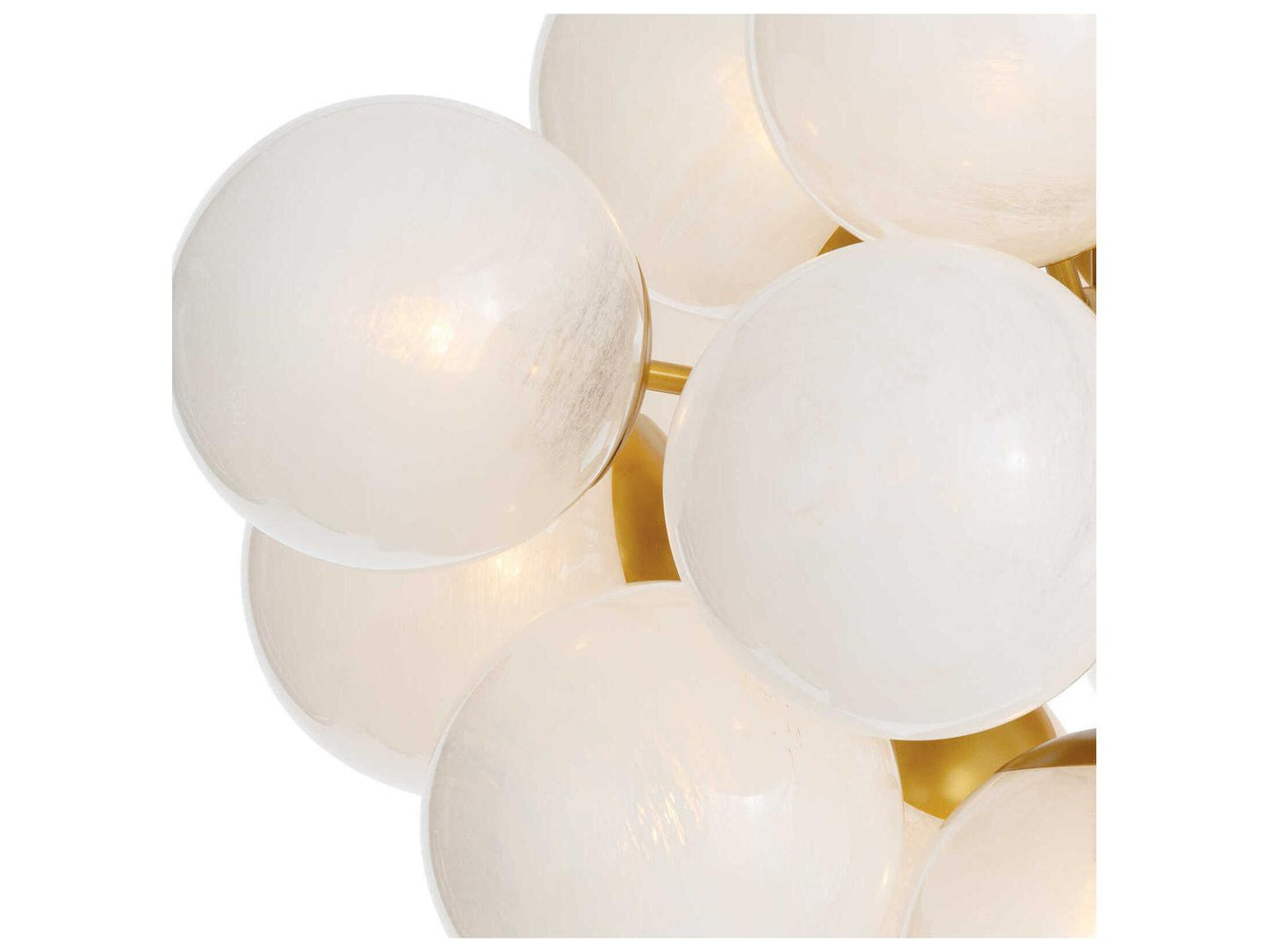 Regina Andrew Shine 17-Light Natural Brass Globe Chandelier with Swirl Glass