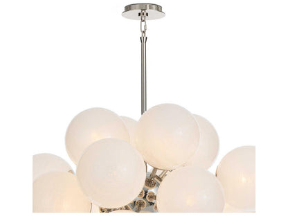 Regina Andrew 17-Light Shine Chandelier in Polished Nickel with Swirled Glass