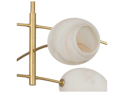 Regina Andrew 6-Light Artemis Chandelier in Natural Brass with Alabaster Glass